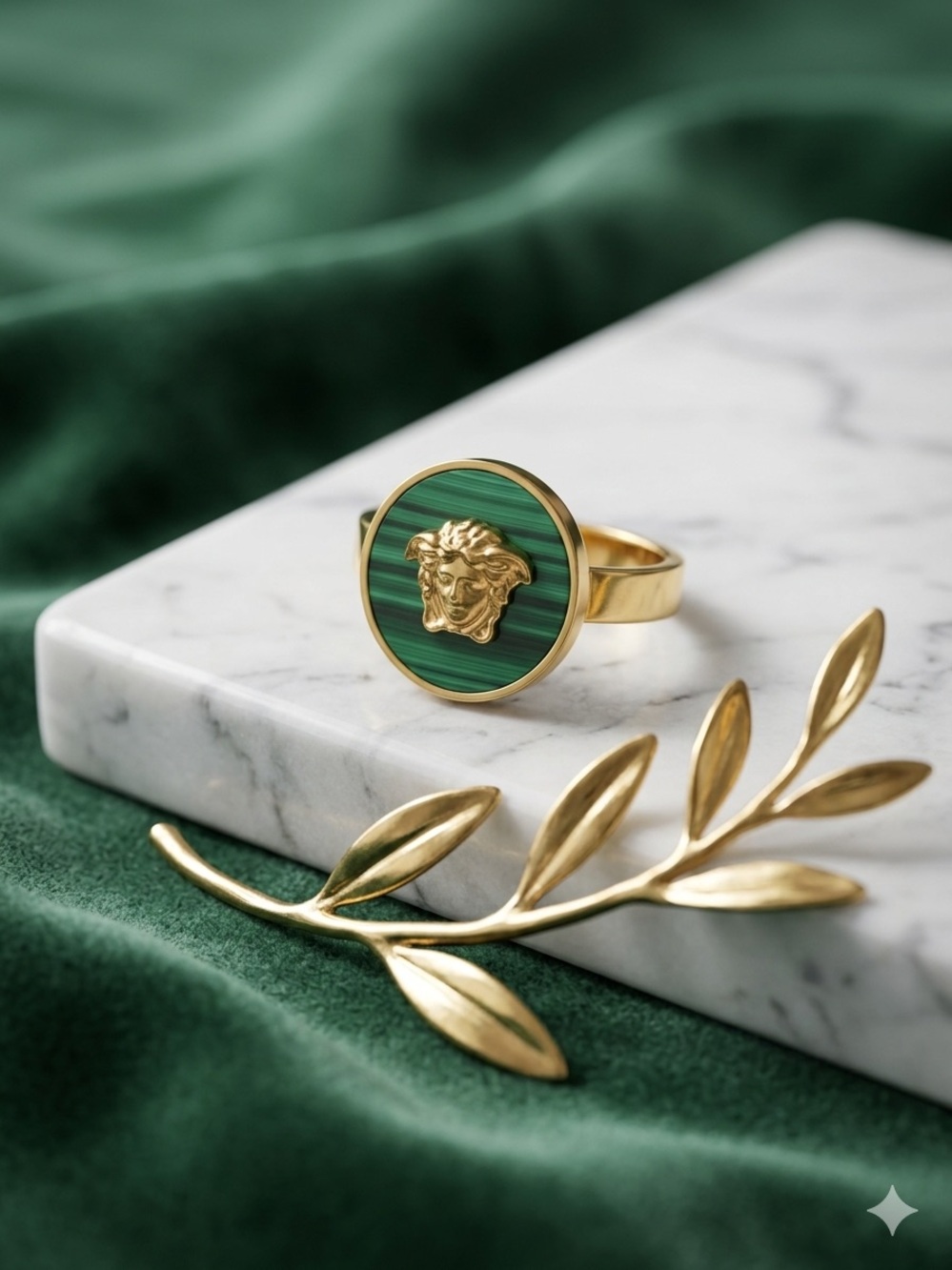 Stainless Steel Gold Gg ring.